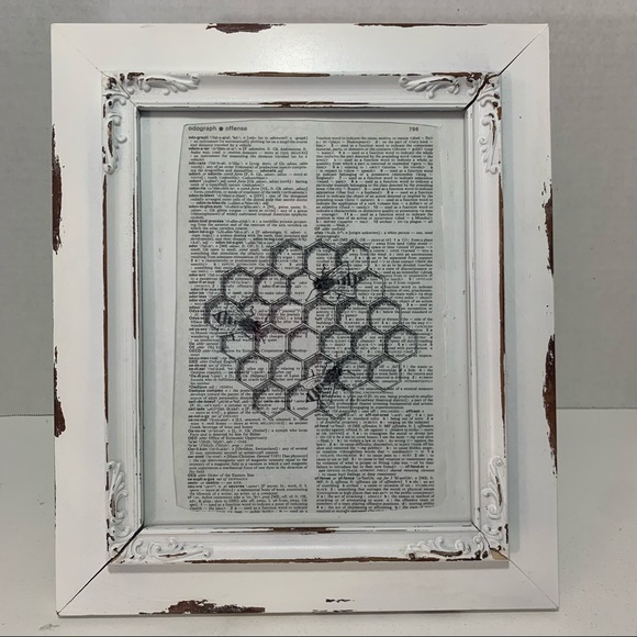 Dictionary Art Print Honeybee and Honeycomb Honey Bee,  Vintage Art Print - Picture 2 of 3